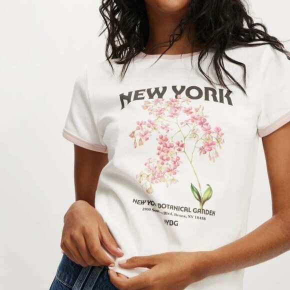 Cotton On New York Botanical Garden Graphic  Baby Tee in White SP - Picture 3 of 3